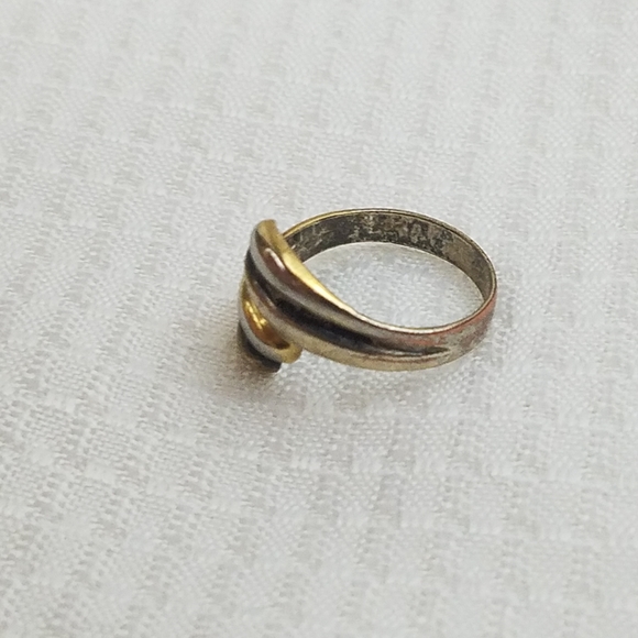 925 Stamped Sterling SILVER Vintage Look Wrap Ring - Picture 4 of 8